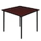 Regency Kee Folding Tables, 36 W, 36 L, 29 H, Wood, Metal Top, Mahogany TBF3636MHBK - alternate 1